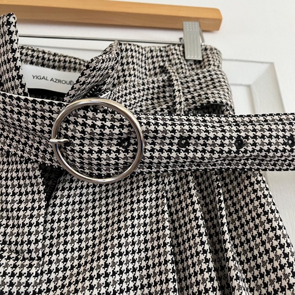 NWT Yigal Azrouel High Waisted Houndstooth Pants - Picture 6 of 7